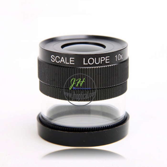 5 inch 10x Magnifying Glass - Light Green Tint Glass Lens