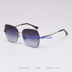 PS31502 Ocean color lens rimless trimming polaried sunglasses