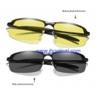 3043BS2  Nickel free alloy the whole day photochoromic polarized sunglasses,yellow night vision to grey