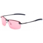 3043-1 New model,night vision polarized sunglasses,red lenses,fishing,more clear