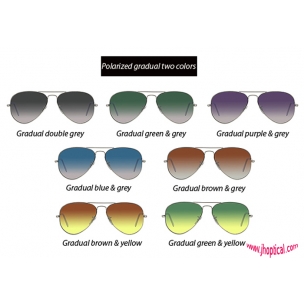 Polarized gradual color sun lenses