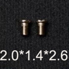 2.0*1.4*2.6 Cross flat head endpiece screws,metal temple screws