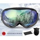 H005 Double layer anti fog big sphere adult men and women ski goggles