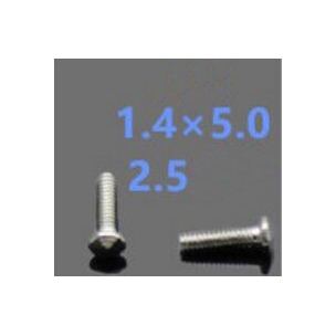 2.5*1.4*5.0 Stainless steel round head rimless frame screws,temple screws