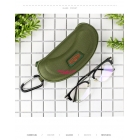 E1063G High quality army green oxford cloth EVA sunglasses case