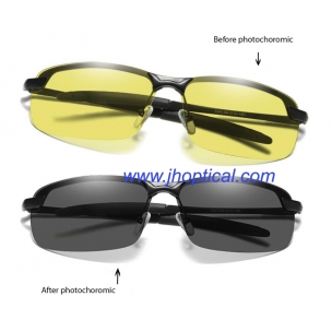 3043BS2  Nickel free alloy the whole day photochoromic polarized sunglasses,yellow night vision to grey