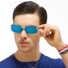 3043-3 Colorful film men metal polarized sunglasses