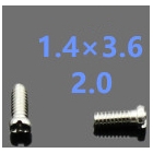 2.0*1.4*3.6 Cross flat head all tooth hing screws