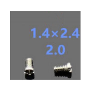 2.0*1.4*2.4 Stainless steel flat head temple screws for metal frames