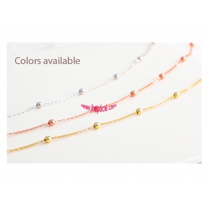 Y20500 S925 with beads silver glasses chain