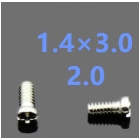 2.0*1.4*3.0 Cross flat head endpiece screws