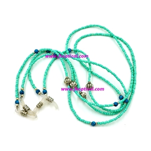 D007 Turkey Green Bead Glasses Chain