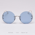 PS31524  New rimless round trimming women polarized sunglasses fashionable and refined driving sunglasses