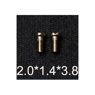 2.0*1.4*3.8 Cross flat head endpiece screws,metal temple screws