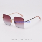 PS31509 New rimless polarized sunglasses, women's Square fashion rivet driver's sunglasses