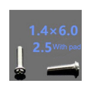 2.5*1.4*6.0 Stainless stell rimless frame screws,temple screws