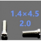 2.0*1.4*4.5 Cross flat head endpiece screws,metal temple screws