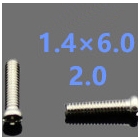 2.0*1.4*6.0 Cross flat head endpiece screws