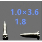 1.8*1.0*3.6 Sharp end stainless steel nose pad screws