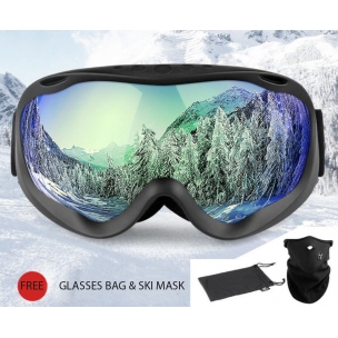 H005 Double layer anti fog big sphere adult men and women ski goggles