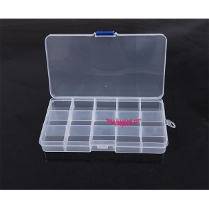 JH025 Small 15 grids plastic storage box for glasses kits