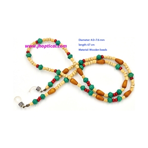 E001 Wooden bead glasses chain