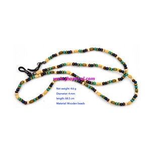 E008 Wooden bead glasses chain